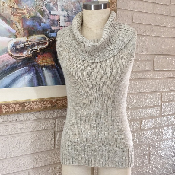 Sweaters - No Tags Slough Collar Sleeveless Sweater Top